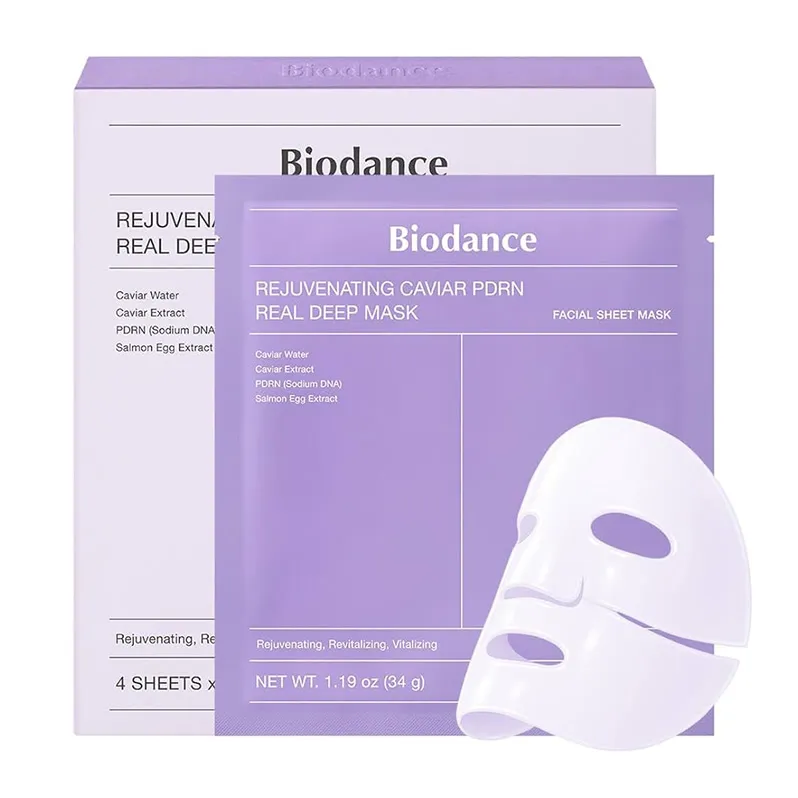 Biodance,Masque de beauté rajeunissant au caviar PDRN, 4 pièces