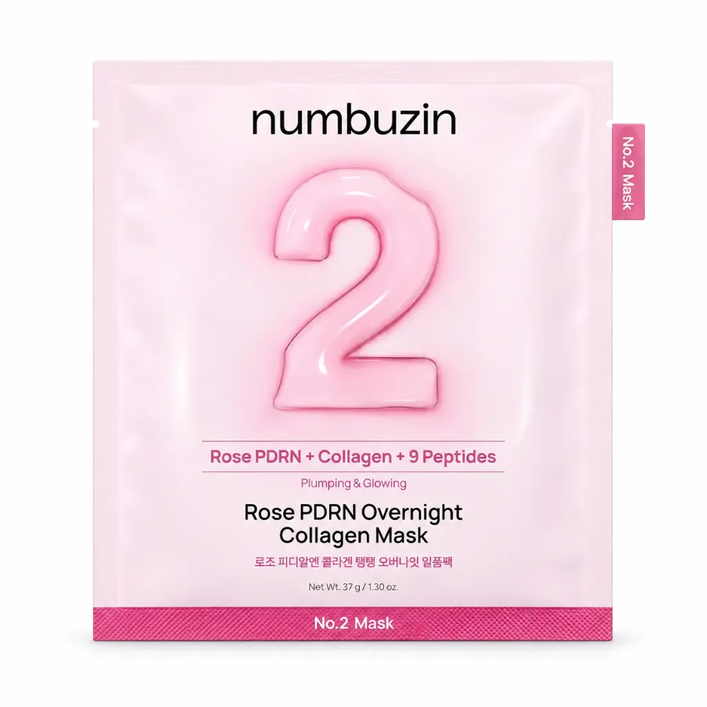Numbuzin - No.2 Rose PDRN Overnight Collagen Mask, 37g, 1 piece